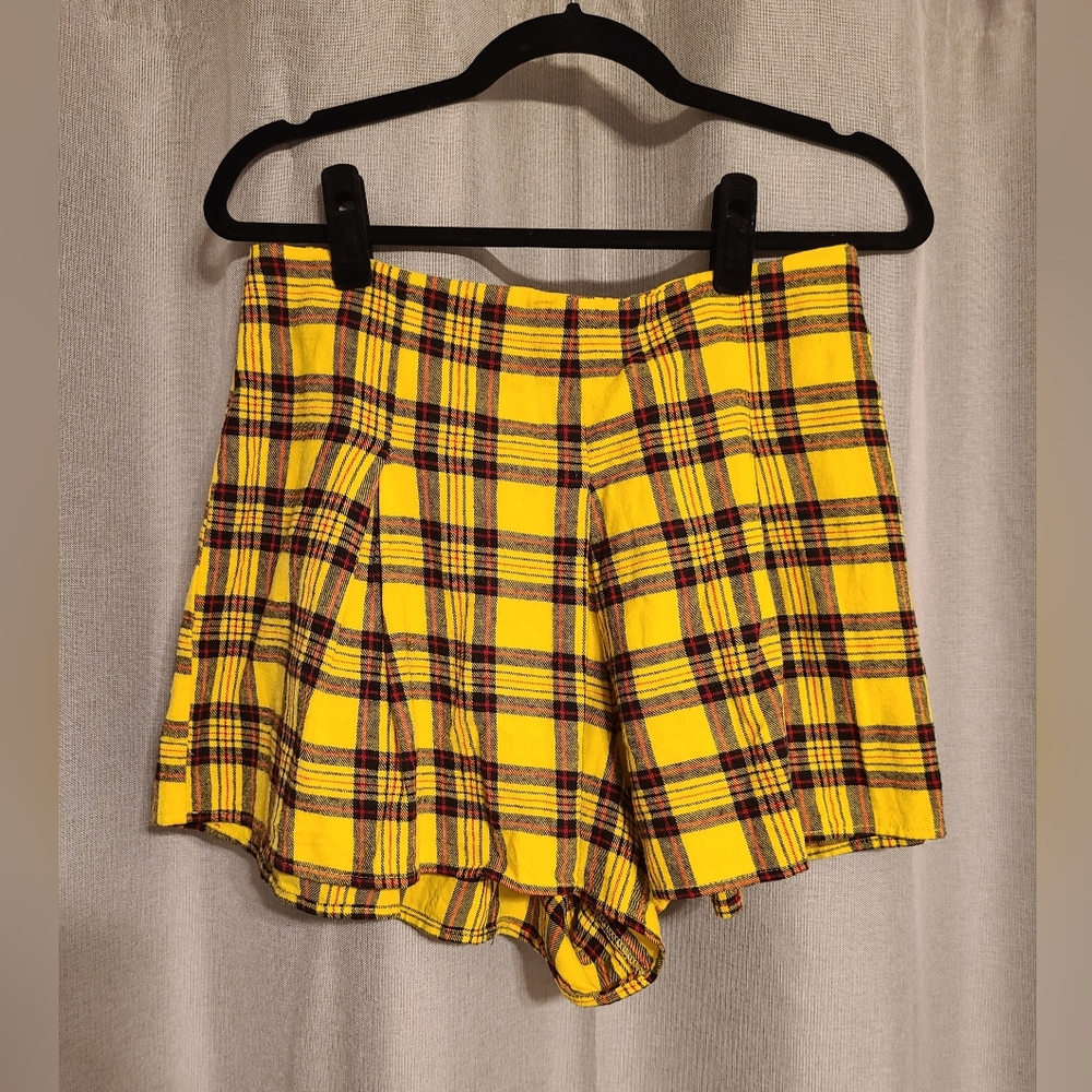 Wild Fable Yellow Plaid Skort